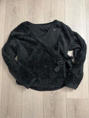 Nike Black Plush Wrap Sherpa Jacket